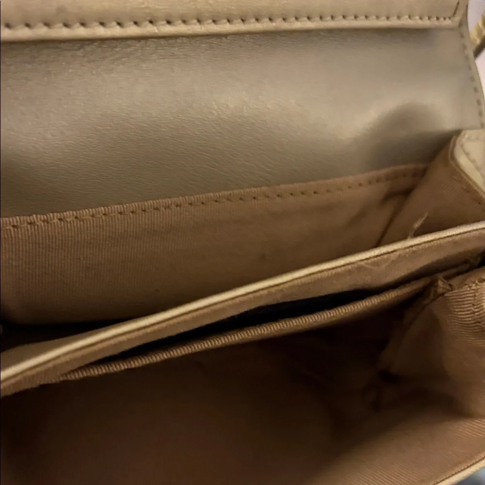 Vintage Liz Claiborne leather Gold Women's Crossbody Bag.